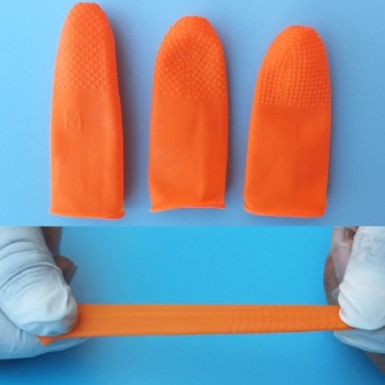 Bao ngón tay cao su chống tĩnh điện sần cam