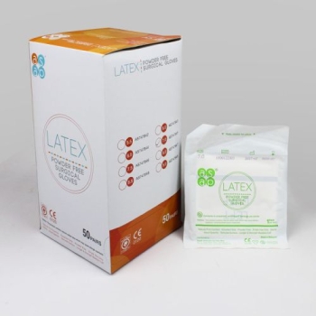 Găng tay phẫu thuật tiệt trùng phủ Polymer (không bột) ASAP